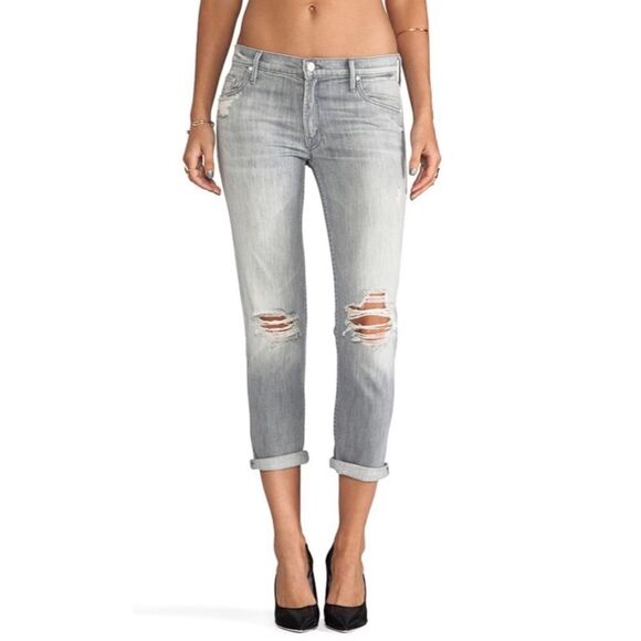 Mother The Dropout Boyfriend Jean in Holy Smokes Wash - Picture 1 of 15